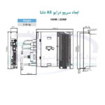 سروو موتور 200 وات سری A3 دلتا ترمزدار ECM-A3L-CY0602SS1 - تصویر 4