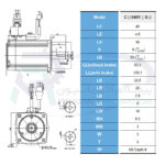 ابعاد-سروو-موتور-100-وات-A3-دلتا-بدون-ترمز-3000-دورECM-A3L-CY0401RS1
