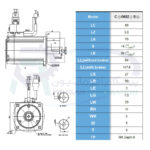 سروو موتور 200 وات سری A3 دلتا ترمزدار ECM-A3L-CY0602SS1 - تصویر 3