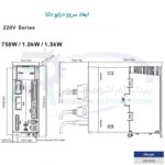 سروو موتور 1000 وات A2 دلتا بدون ترمز 3000 دور ECMA-C21010S9 - تصویر 3