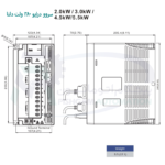 سروو موتور 2000 وات A2 دلتا بدون ترمز 2000 دور ECMA-K11320R4 - تصویر 4