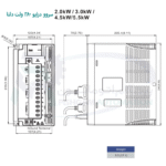 سروو موتور 3 کیلو وات A2 دلتا ترمزدار 1500 دور ECMA-L11830SS - تصویر 4