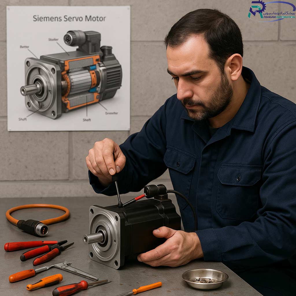 تعمیر سروو موتور زیمنس (Siemens Servo Motor) | عیبیابی، سرویس و بازسازی تخصصی 3 تعمیر سروو موتور زیمنس (Siemens Servo Motor) | عیبیابی، سرویس و بازسازی تخصصی خرابیهای رایج و راهکار تعمیر سروو موتور زیمنس